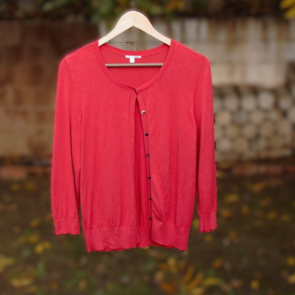 Halogen Red Cardigan -L